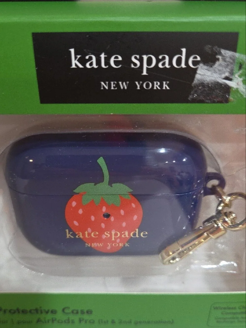 kate spade New York Purple AirPods Pro Case with Strawberry Motif